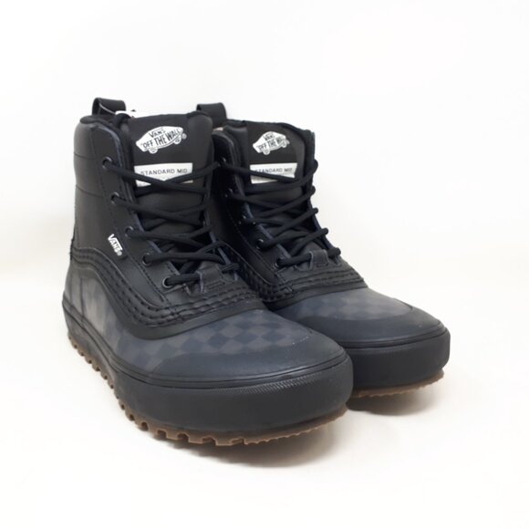 Vans Standard Mid Snow MTE Winter Boot Waterproof Mens Size 11 US Black Checker - Picture 4 of 12
